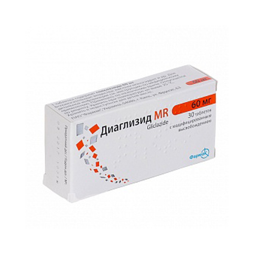 ДИАГЛИЗИД MR 60МГ ТАБ  №30 (Фармак)