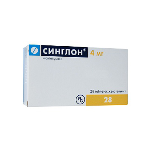 СИНГЛОН 4МГ ЖЕВ ТАБ №28