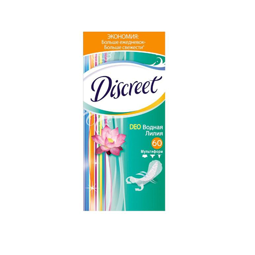 DISCREET ЖЕНС ПРОКЛАДКИ DEO WATERLILY №60
