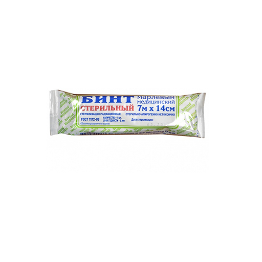 БИНТ МАРЛ СТЕРИЛ  7Х14СМ