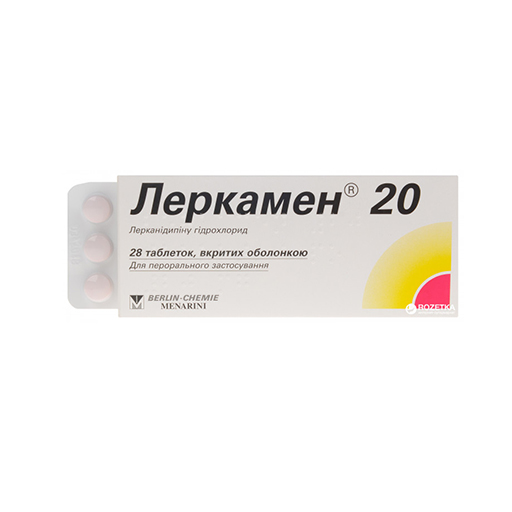 ЛЕРКАМЕН 20МГ ТАБ №28