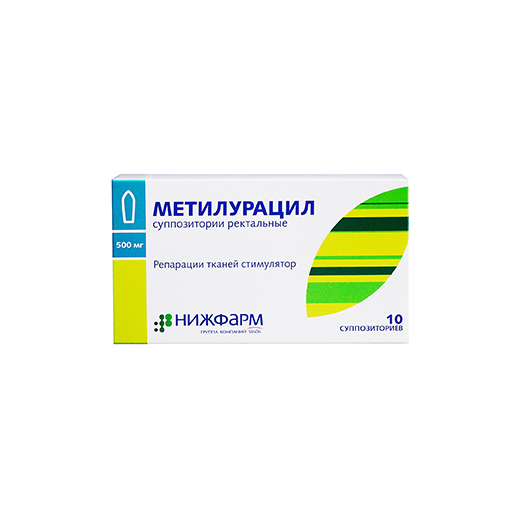 МЕТИЛУРАЦИЛ 0,5 №10 СВЕЧИ (НИЖФАРМ)
